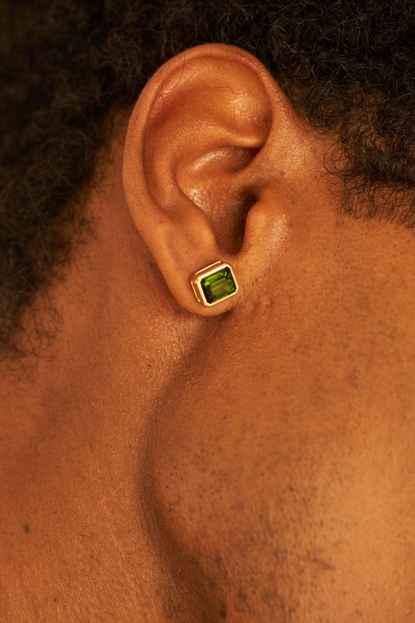 GREEN TOURMALINE STUDS