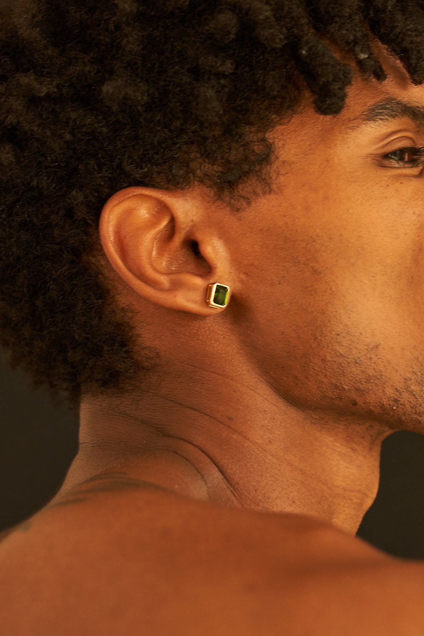 GREEN TOURMALINE STUDS