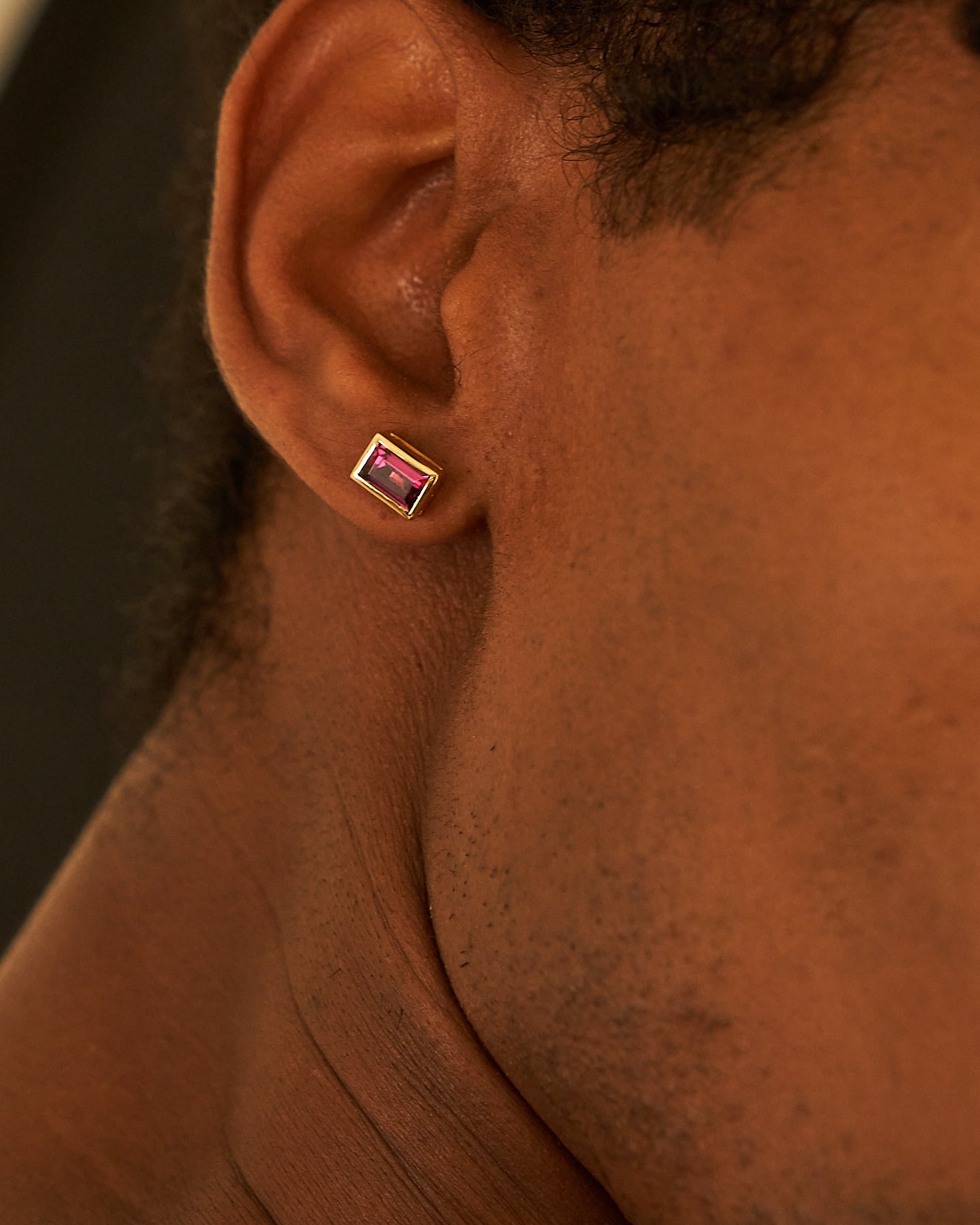 PURPLE RHODOLITE GARNET STUDS
