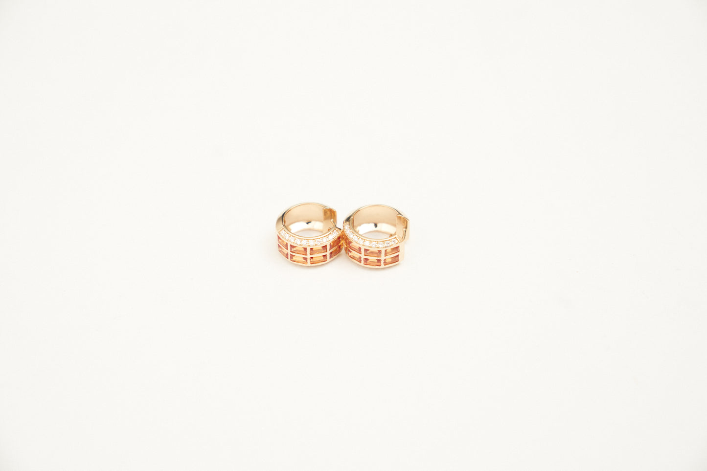 Yellow sapphire huggies