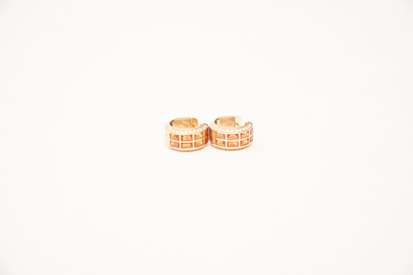 Yellow sapphire huggies