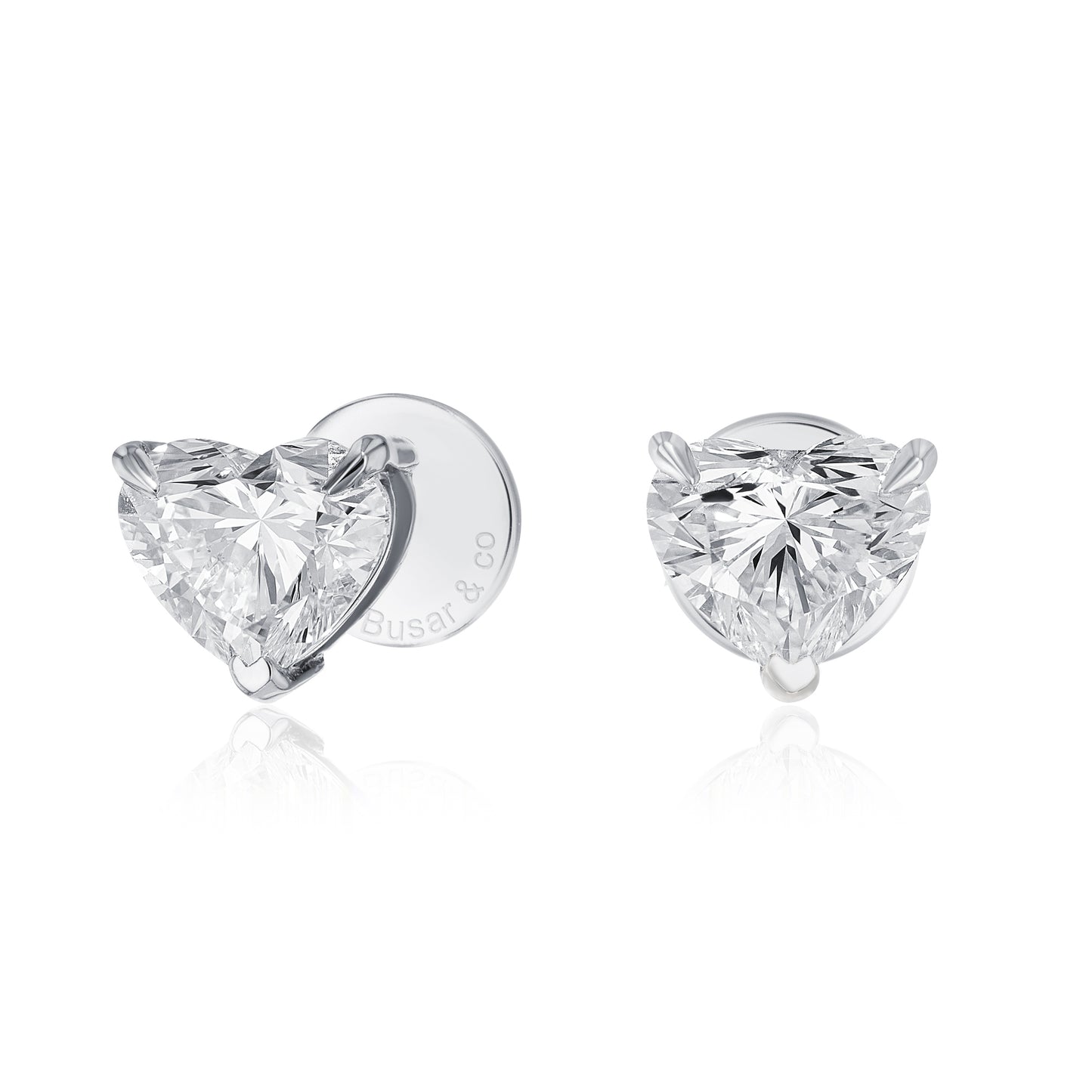 HEART SHAPE DIAMOND STUDS