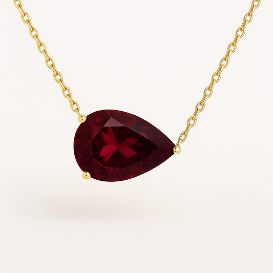 GARNET PENDANT NECKLACE