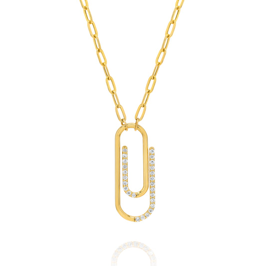 Minimalist Paper Clip Necklace