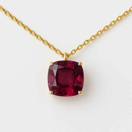 GARNET PENDANT NECKLACE