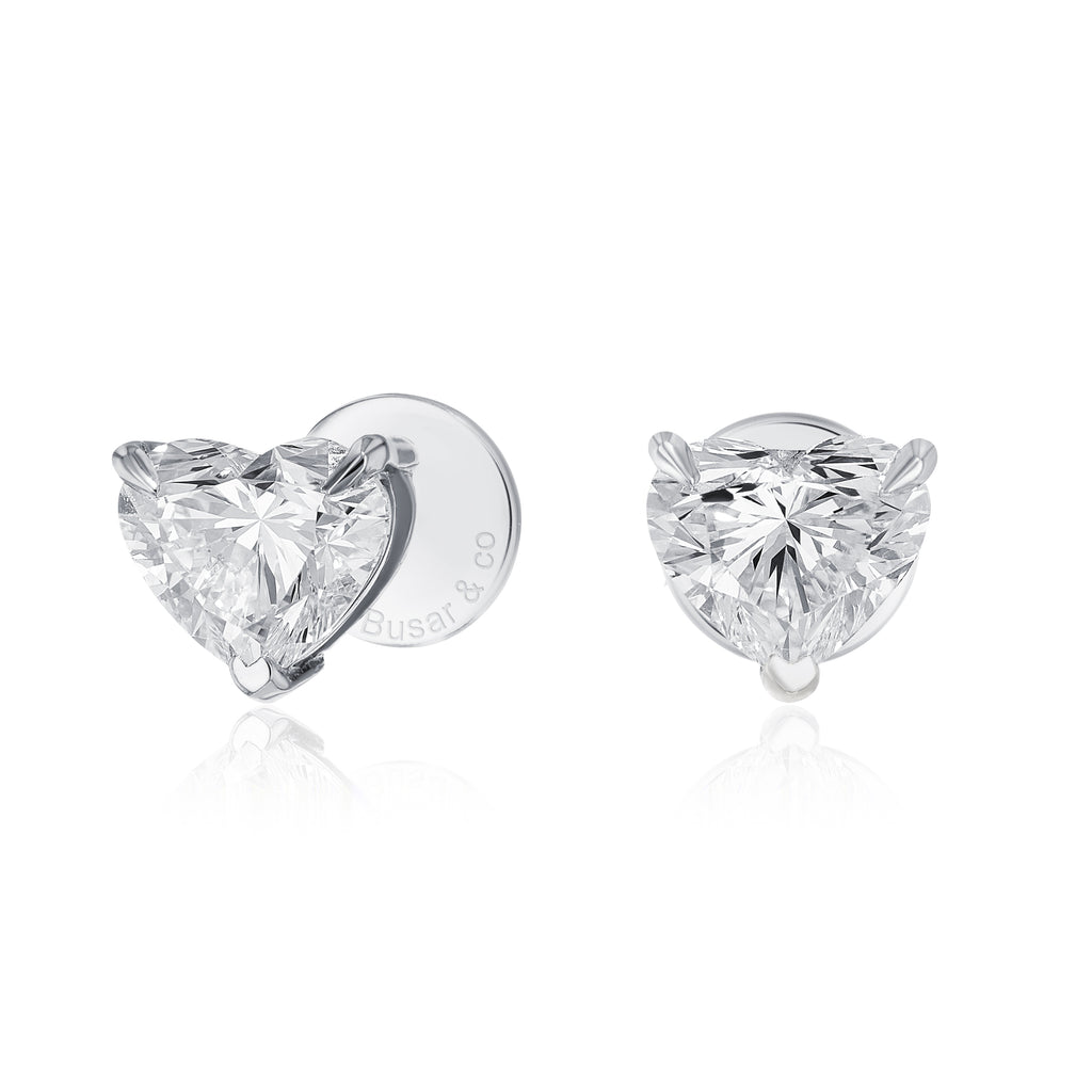 HEART SHAPE DIAMOND STUDS