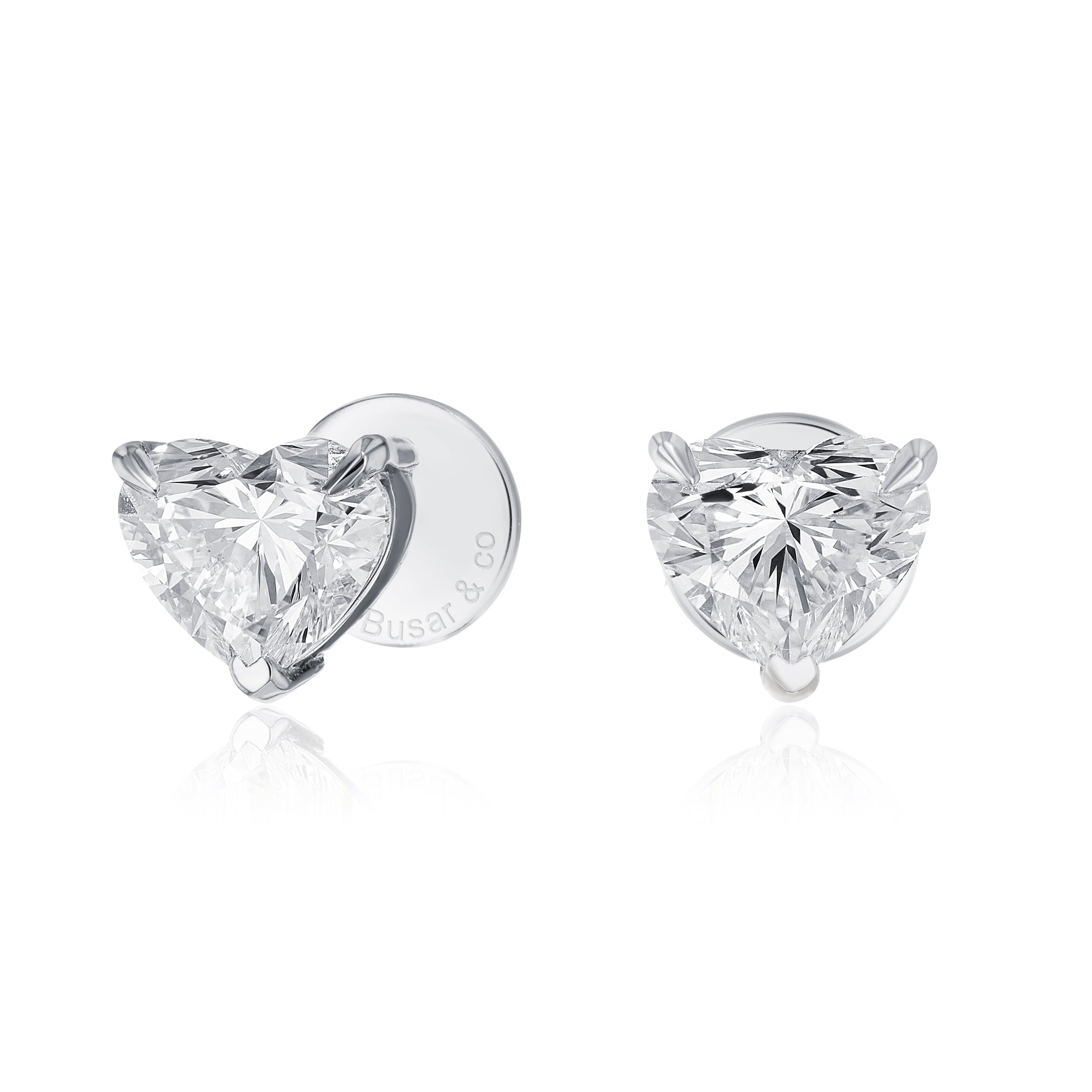 HEART SHAPE DIAMOND STUDS